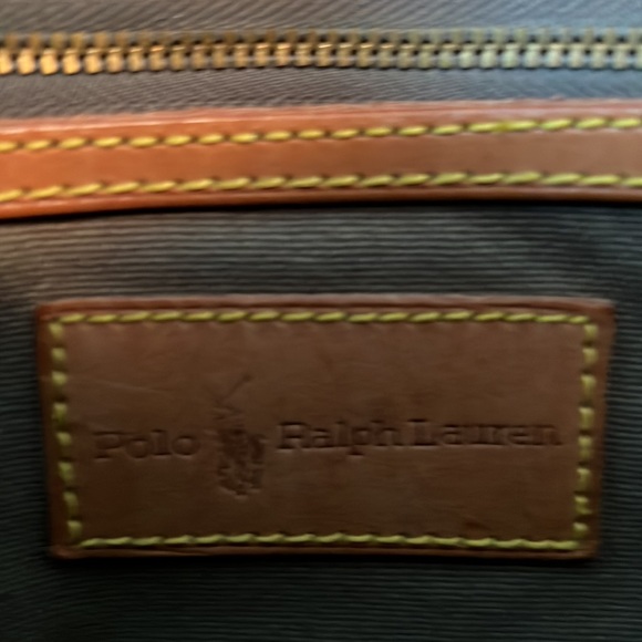 Vintage 80’s Ralph Lauren Floral Tapestry and Leather Messenger Crossbody Bag - Picture 6 of 9